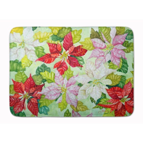 Carolines Treasures Poinsettias by Ferris Hotard Machine Washable Memory Foam Mat FHC1008RUG - main